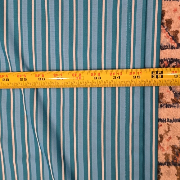 ST. JOHNS BAY BRAND MEN'S BIG & TALL BLUE STRIPED SHORT SLEEVE POLO SIZE 4XL - Picture 11 of 13